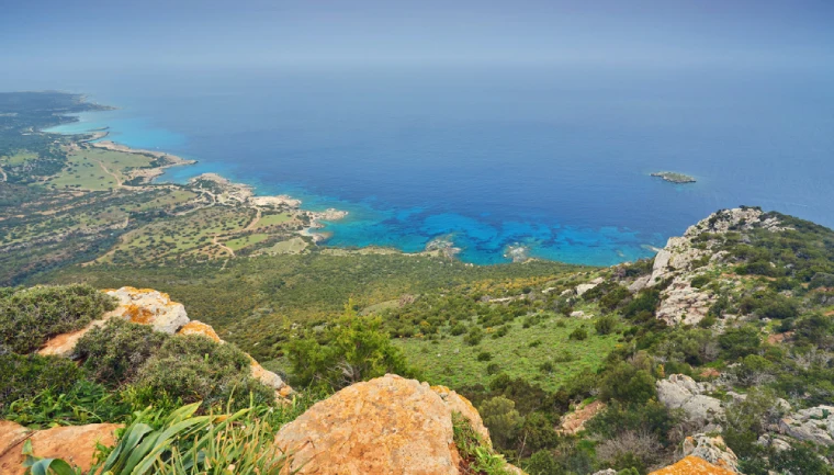 Półwysep Akamas, Peninsula Akamas, widok na Morze Śródziemne
