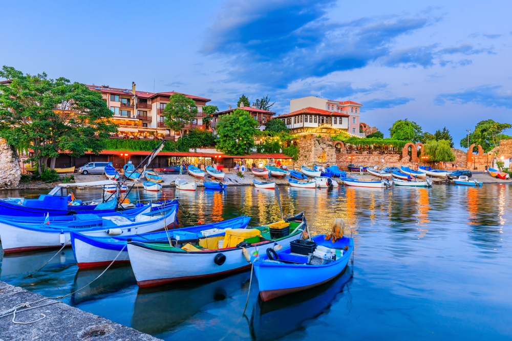 Bułgaria, starożytne miasto Nesebyr, port rybacki